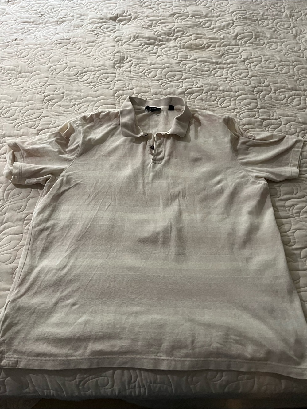 Ted Baker Men's Casual Polo Shirt in Light Beige Size 5